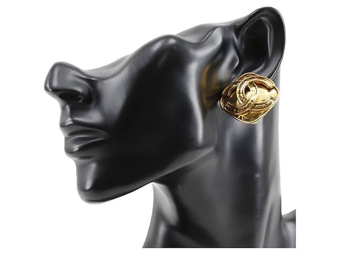 Chanel Coco Mark Ohrringe vergoldet 94P Golden - Ansicht 2