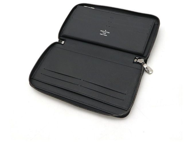 Louis Vuitton Monogram Eclipse Zippy Organizer Wallet M82081 Black - view 5