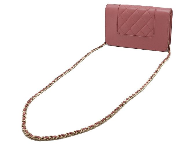 Chanel Mademoiselle Matelasse Chain Wallet Shoulder Bag A80972 Pink - view 2