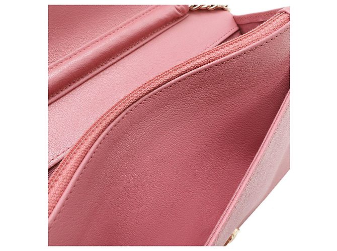 Chanel Mademoiselle Matelasse Chain Wallet Shoulder Bag A80972 Pink - view 6