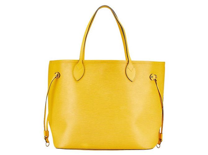 Louis Vuitton Neverfull MM Tote Bag Yellow Leather - view 2