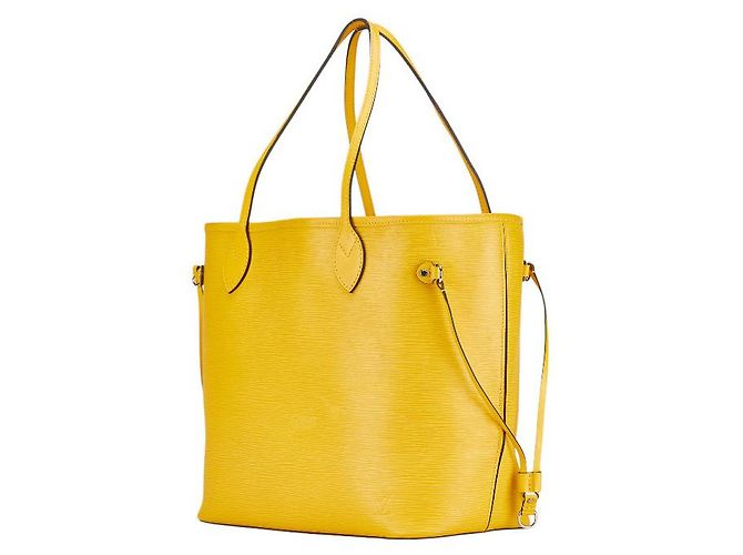 Louis Vuitton Neverfull MM Tote Bag Yellow Leather - view 3