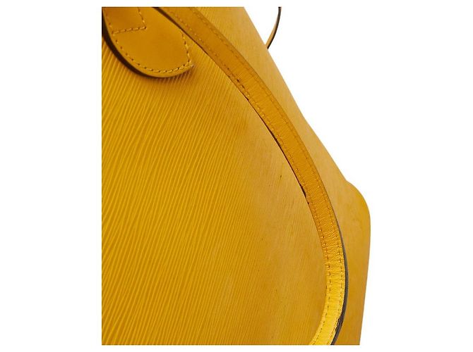 Louis Vuitton Neverfull MM Tote Bag Yellow Leather - view 5