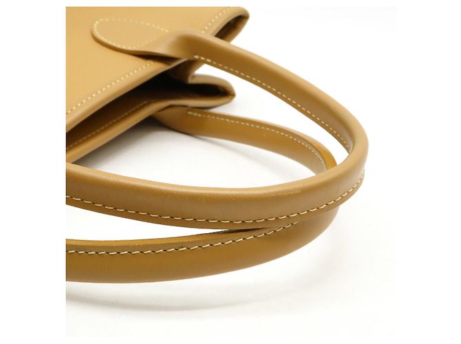 Longchamp Leather Tote Bag Light Camel - view 4