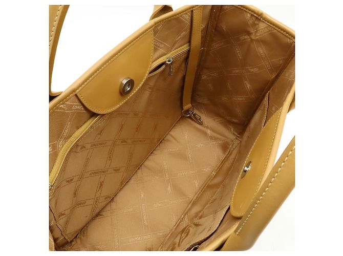 Longchamp Leather Tote Bag Light Camel - view 6