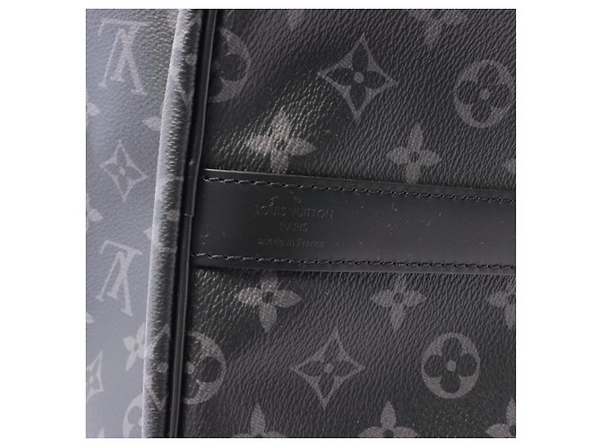 Sac Boston Keepall Bandoulière 55 Louis Vuitton M40605 Noir - vue 4