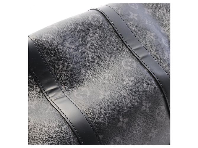 Sac Boston Keepall Bandoulière 55 Louis Vuitton M40605 Noir - vue 5