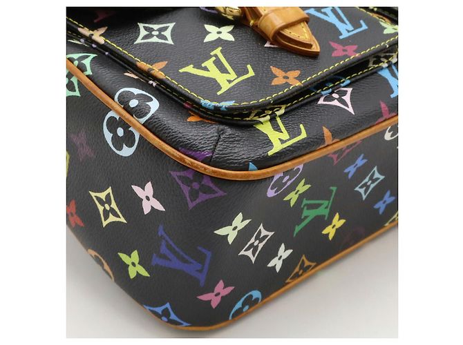 Louis Vuitton Monogram Multicolore Shoulder Bag Black - view 3