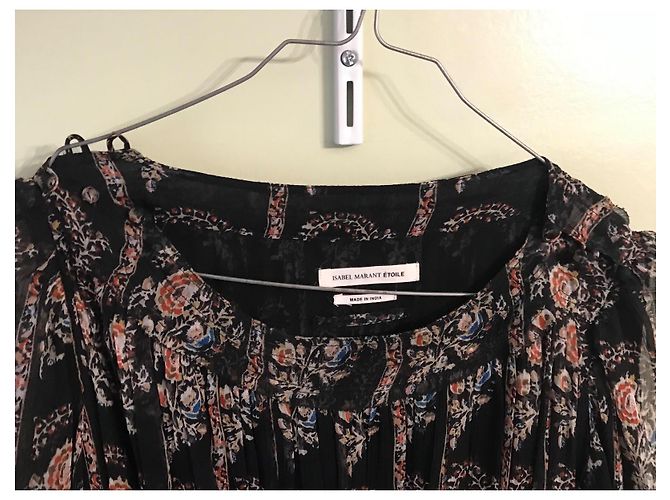 Isabel Marant Etoile Seidenkleid mit Schulteröffnungen Mehrfarben - Ansicht 2
