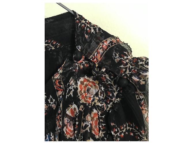 Isabel Marant Etoile Seidenkleid mit Schulteröffnungen Mehrfarben - Ansicht 4