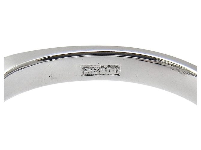 Autre Marque Perlen-Diamantring Pt900 aus Platin Silber - Ansicht 5