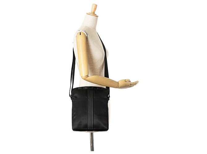 Hermès Hermes Acapulco Chevron Leather Shoulder Bag Black - view 6