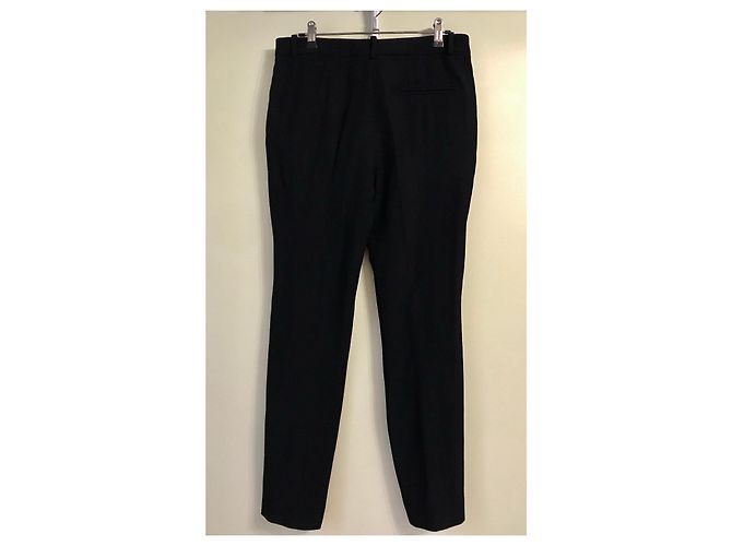 Alexander Mcqueen Pantalones rectos negros de acetato - vista 2