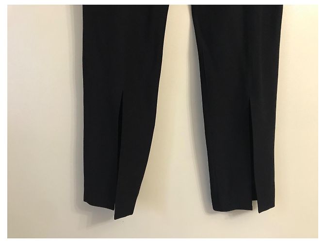Alexander Mcqueen Pantalones rectos negros de acetato - vista 3
