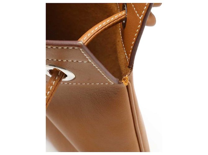 Hermès Hermes Aline Mini Leather Shoulder Bag Brown Golden - view 7