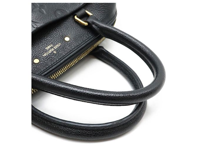 Sac à main Louis Vuitton Monogram Empreinte Speedy Bandoulière 25 M42401 Noir - vue 4