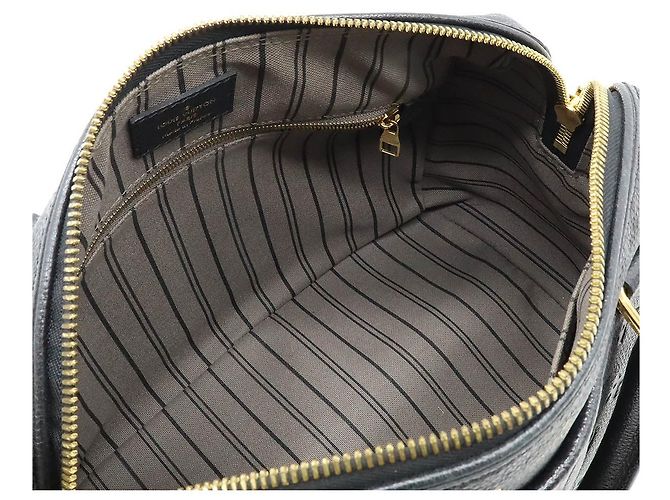 Sac à main Louis Vuitton Monogram Empreinte Speedy Bandoulière 25 M42401 Noir - vue 7