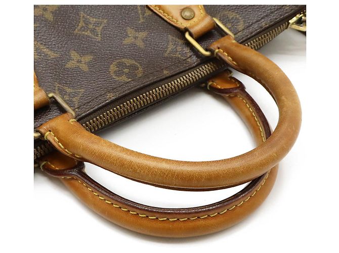 Sac à main Louis Vuitton Monogram Speedy Bandoulière 30 M40391 Marron - vue 4