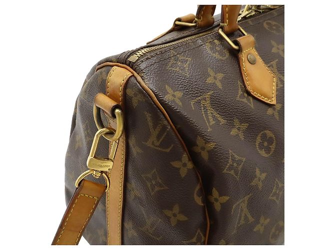 Sac à main Louis Vuitton Monogram Speedy Bandoulière 30 M40391 Marron - vue 5
