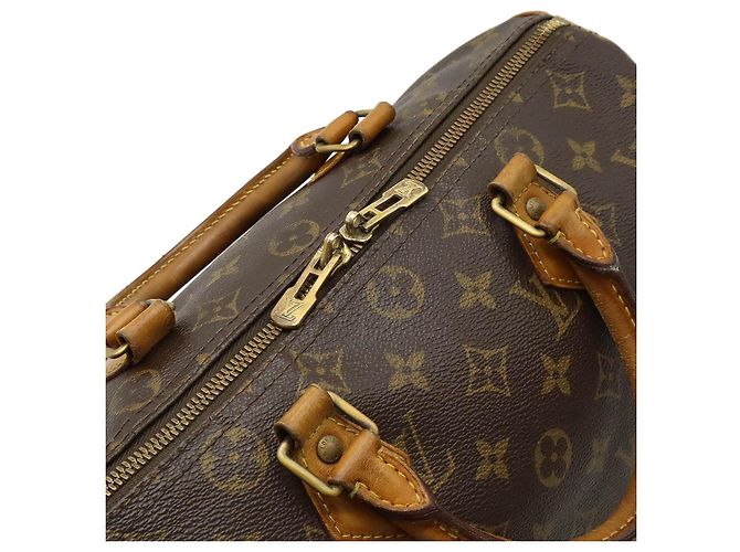 Sac à main Louis Vuitton Monogram Speedy Bandoulière 30 M40391 Marron - vue 7