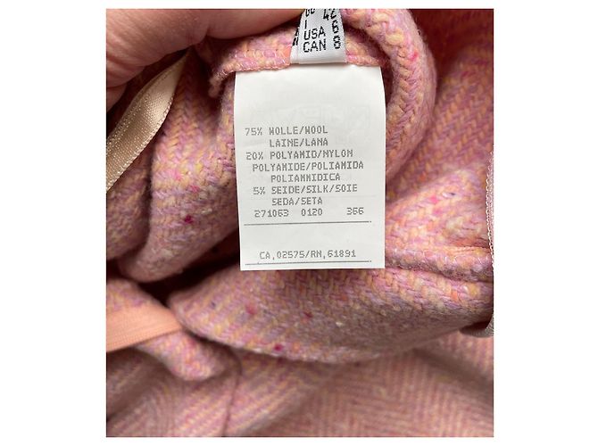 Autre Marque Pantalones Apriori Rosa de Lana y Seda con Espiga - vista 6