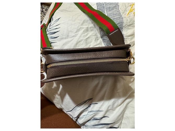 Borsa a spalla mini Jumbo GG Gucci marrone tela - vista 4