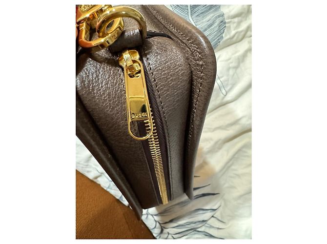 Borsa a spalla mini Jumbo GG Gucci marrone tela - vista 7
