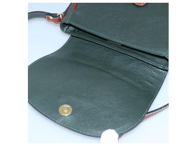 BALLY Borsa a Spalla in Pelle Marrone Verde Auth ti2296 - vista 10