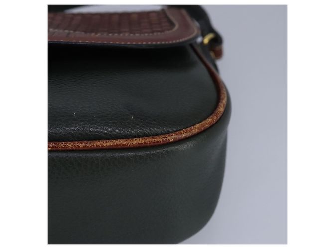 BALLY Borsa a Spalla in Pelle Marrone Verde Auth ti2296 - vista 14
