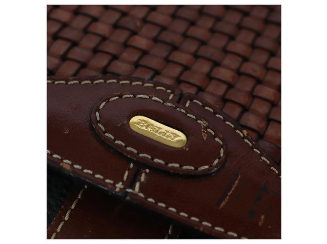 BALLY Borsa a Spalla in Pelle Marrone Verde Auth ti2296 - vista 17