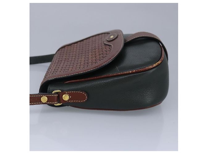 BALLY Borsa a Spalla in Pelle Marrone Verde Auth ti2296 - vista 3