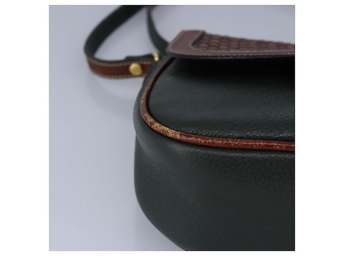 BALLY Borsa a Spalla in Pelle Marrone Verde Auth ti2296 - vista 9
