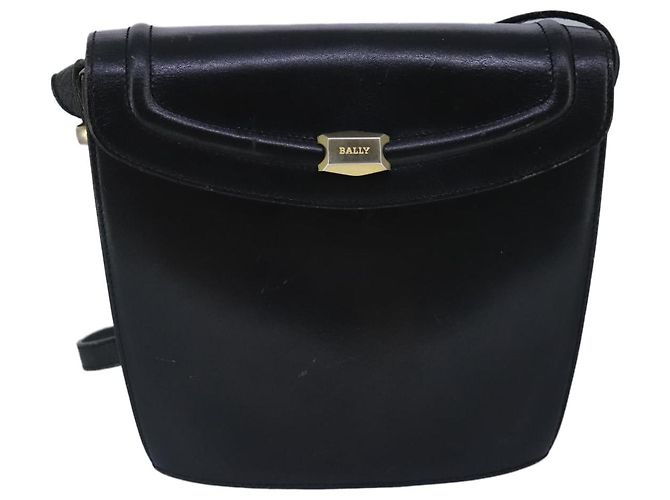 BALLY Borsa a Spalla in Pelle Nera Auth ti2287 Nero - vista 13