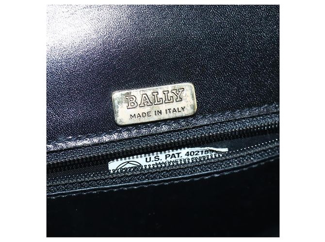 BALLY Borsa a Spalla in Pelle Nera Auth ti2287 Nero - vista 18