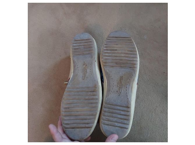 Sneakers Louis Vuitton Blu e Beige in Pelle - vista 6