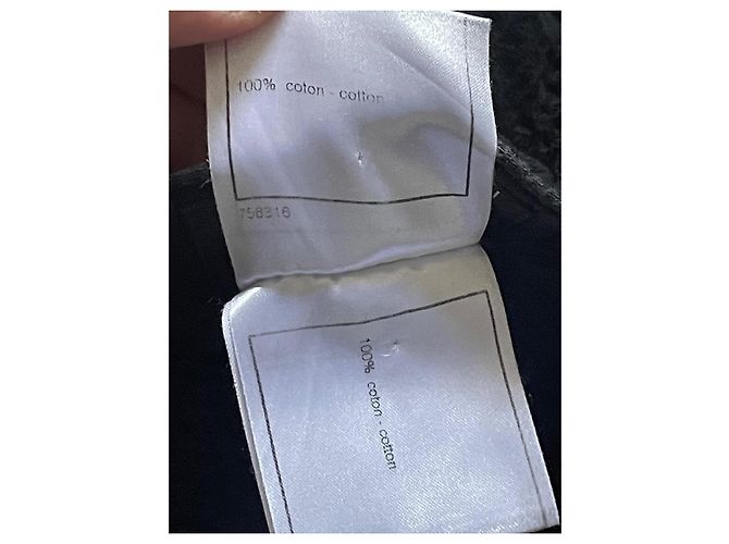 Chanel Jeans Monogramm Doppel CC Logo Schwarz Baumwolle - Ansicht 7