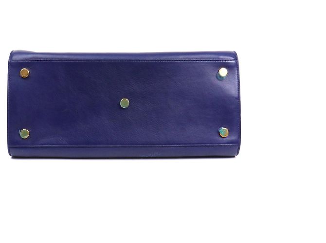 SAINT LAURENT - Borsa Media Saint Laurent Day in pelle blu notte Blu navy - vista 4