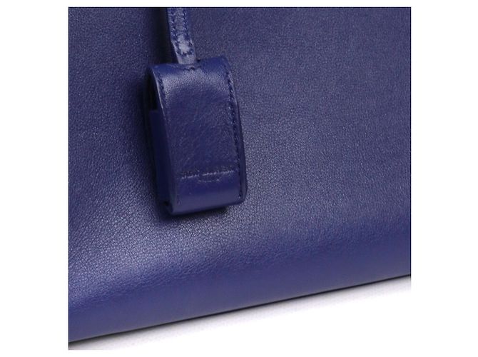 SAINT LAURENT - Borsa Media Saint Laurent Day in pelle blu notte Blu navy - vista 6