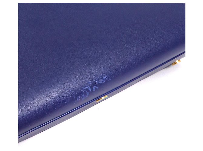 SAINT LAURENT - Borsa Media Saint Laurent Day in pelle blu notte Blu navy - vista 8