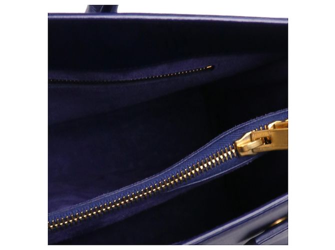 SAINT LAURENT - Borsa Media Saint Laurent Day in pelle blu notte Blu navy - vista 9
