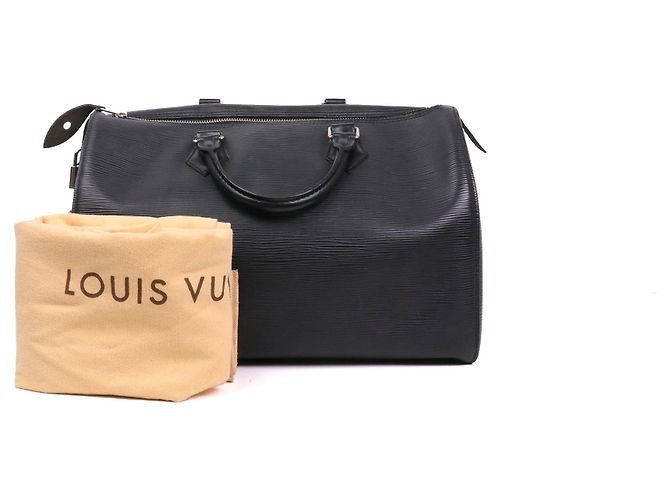 LOUIS VUITTON - Borsa Louis Vuitton Speedy 35 in pelle Epi nera Nero - vista 9