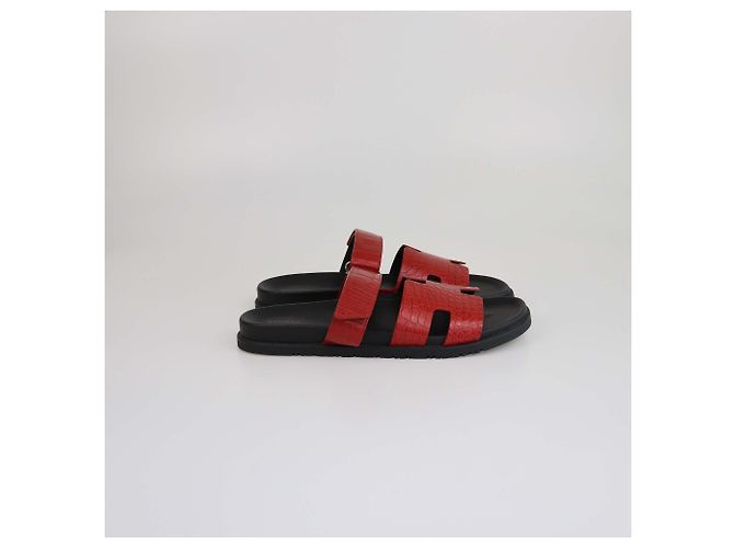 Hermès Sandalias Chypre de cocodrilo Hermes Braise - vista 3