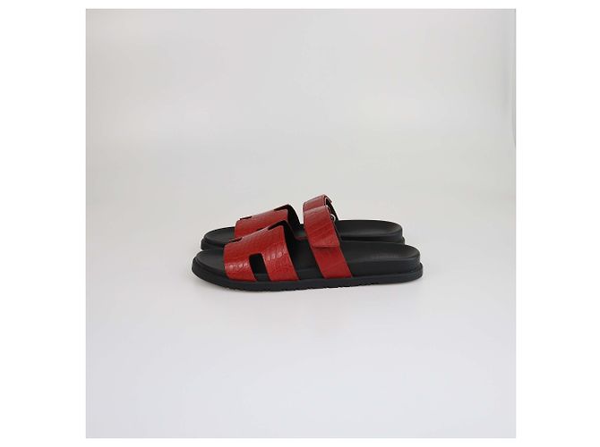 Hermès Sandalias Chypre de cocodrilo Hermes Braise - vista 4