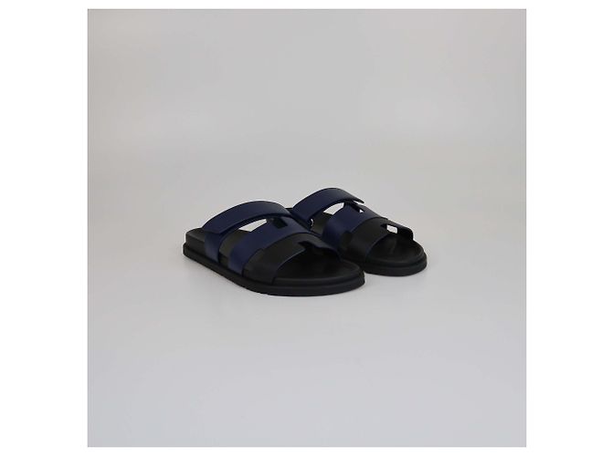 Chypre Hermès Sandali Hermes Blu Scuro/Nero Cipresso - vista 2