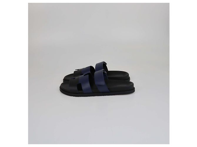 Chypre Hermès Sandali Hermes Blu Scuro/Nero Cipresso - vista 3