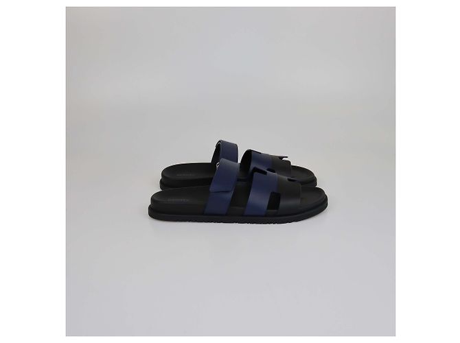 Chypre Hermès Sandali Hermes Blu Scuro/Nero Cipresso - vista 4