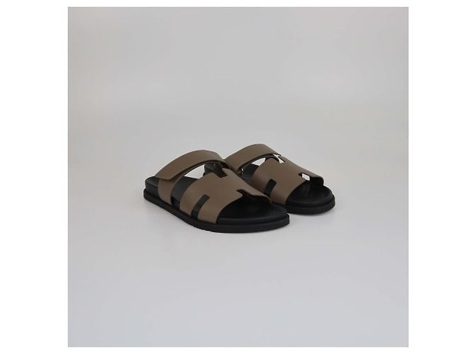 Hermès Chypre Sandalen Epsom Etoupe Hermes - Ansicht 2