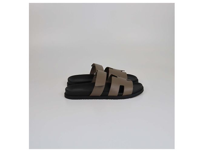 Hermès Chypre Sandalen Epsom Etoupe Hermes - Ansicht 3