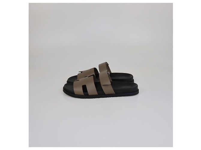 Hermès Chypre Sandalen Epsom Etoupe Hermes - Ansicht 4