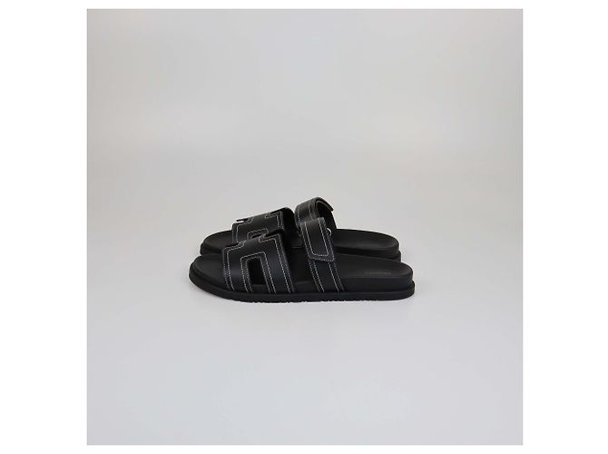 Hermès Sandali Chypre Noir Hermes - vista 4